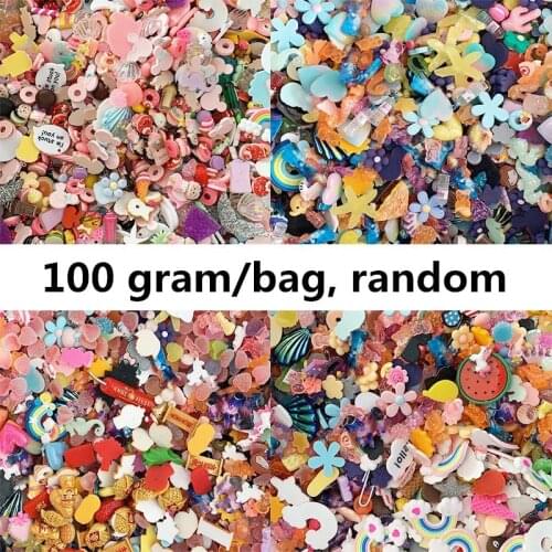 100g/lot Sugar Flower Animal Mix Lucky Bag Headwear Ornament Phone Case Decor Brooch Jewelry DIY Accessories