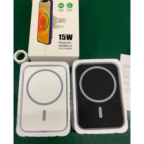 15W Magnetic Wireless Car Charger For iPhone 12 Mini Pro Max Macsafe Charger For Apple Macsafing Magnet Charging Station Dock