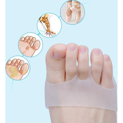 2pcs Gel Silicone Insoles Forefoot Pads for Women High Heel Shoes Insole Foot Corns Blister Calluses Care White Beige Skin Care