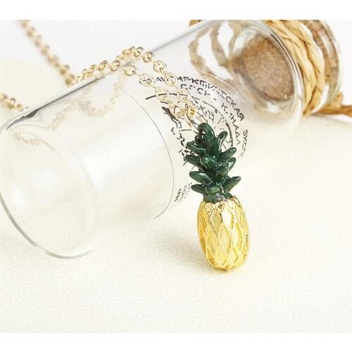 2020 Fashion Women Pineapple Chain Necklace Fruit Necklace Jewelry Collar Clavicle Pendant Necklace for Women