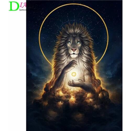 5D DIY Diamond Painting Fantasy Animal Wolf Tiger Owl Cross stitch Full Square Diamond Embroidery Mosaic Rhinestone Wall Decor