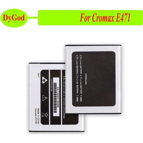DyGod 2000mAh High Quality CromaxE471 Battery Replacement For Cromax E471 Batteries Bateria Smart Phone