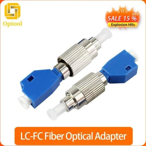 Free Shipping LC-FC SM 9/125 LC Female to FC Male Hybrid Adapter Optical Adapter ftth