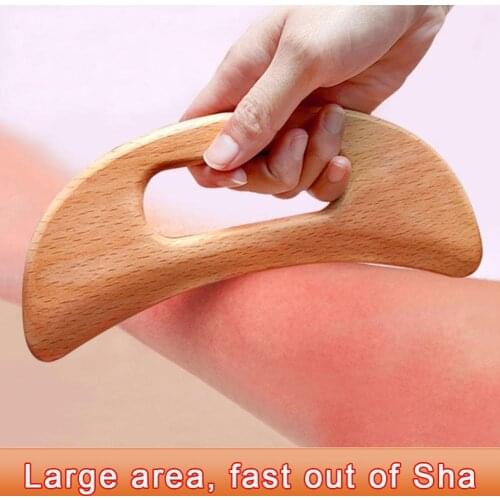 Professional Beech Gua Sha Massage Tool for Release Legs Arms Pain Relieves Stick Scraping Massager Board