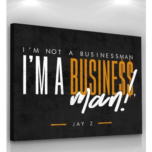 Black Wall Painting Art Wall Canvas Success Words I m a Businessman Inspirational Modern Motivational Quote Poster Canvas Office