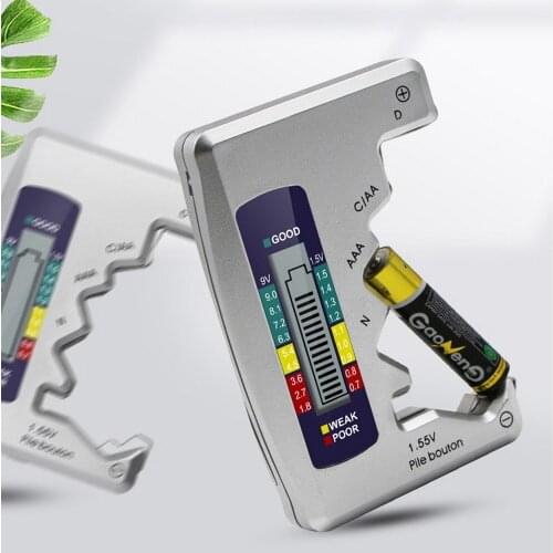 Digital Battery Tester C D N AA AAA 9V 1.5V Battery Button Cell Capacity Check Detector LCD Display Capacitance Diagnostic Tool