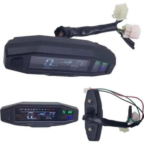Electric Injection Carburetor Instrument 12V Motorcycle Universal LCD Display Digital Odometer Speedometer Tachometer