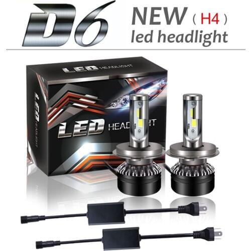 2PCS Car Light 60W 10000LM 6000K Headlight Car LED H4 / HB2 / 9003 Head Lamp Car Headlight Kit Automobile Fog Lamp Bulbs