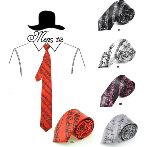 Necktie 2 inches wide Men`s Party tie "Sound Spectrumd / Music" Pattern Mix Classic Formal Dress Gift Wedding Shirts Cravat Top