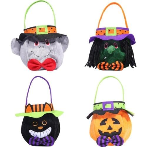 Halloween party pumpkin witches gift bag halloween candy bag children gift storage treat or thick candy bags