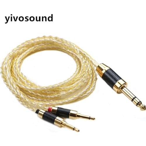 HI-end Replacement Headphones Cable 3.5mm/6.35mm To 2 X 3.5mm Audio Upgrade Cable For Meze 99 Classics/Focal Elear Headphones