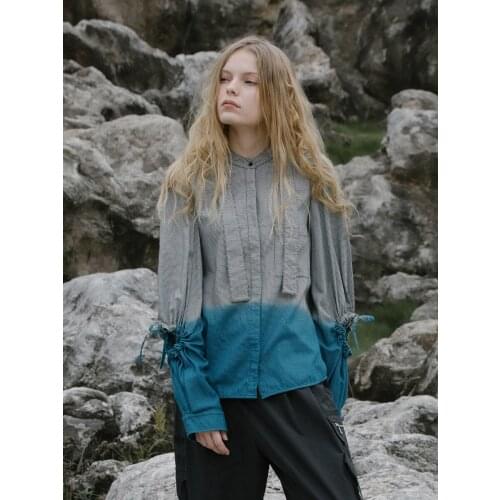 IRINACH261 New Arrivals 2020 hollowed out long sleeve houndstooth shirt women