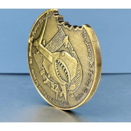 New Hot The Big White Shark Bronze Coin Na Cheating Na Fighting Na Crying Commemorative Coin Environment Protection Gifts