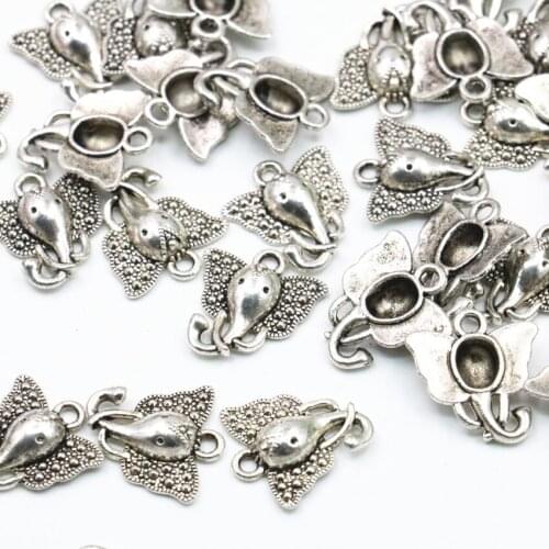 New Tibetan Silver-color Elephant Pendant Beads for Jewelry Making Wholesale 10PCS DIY Necklace Bracelet Craft Accessories A313