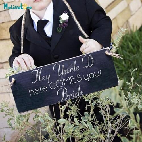 Personailzed Hey Uncle, here comes your bride Funny Wedding Board Chalkboard Decor Sticker B669
