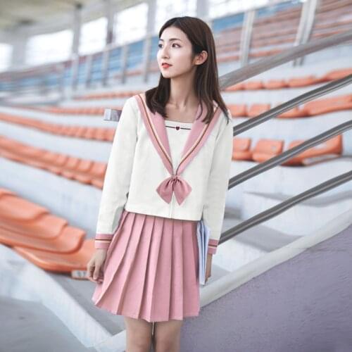 Japanese School Uniform Girls School Class Navy Pink School Uniforms Hell Girl Anime Cosplay Girls