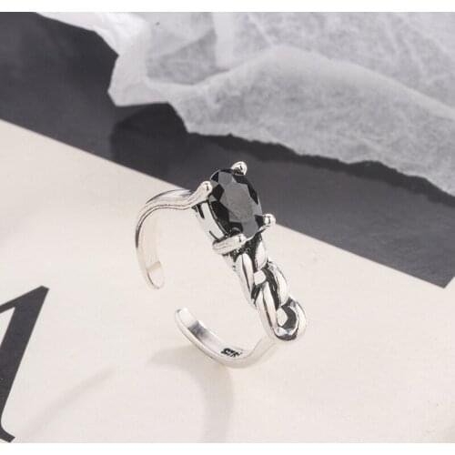 VENTFILLE 925 Sterling Silver Chain Rings for Women Couples New Fashion Vintage Handmade Geometric Party Jewelry Gifts