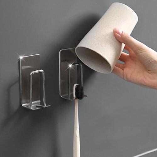 Toothbrush Holder Stainless steel Multifunctional Rack Toothpaste Mouthwash Cup Storage Rack Economic Bathroom Supplies
