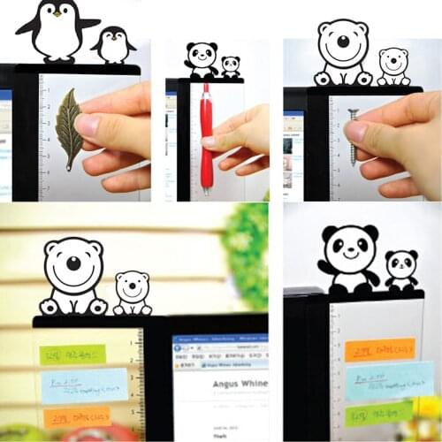 1Pair Cute Acrylic Monitor Memo Board Sticky Notes Message Board Holder for Tabs Phones Computer PC Left and Right Side