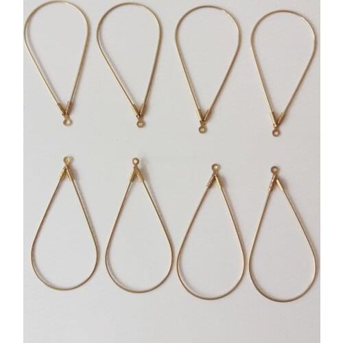 100pcs Fashion Jewelry Water Drop Copper Fitting Hooks For Necklace/Earring/Bracelet Findings Components Diy Jewelry Accessories