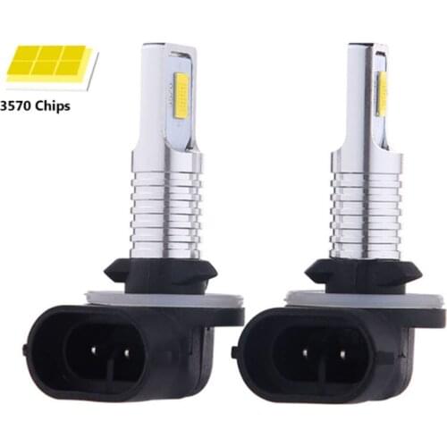 2X H11 Car LED Headlight Bulbs HB3 H4 HB2 9003 H8 H9 H7 H27 880 881 80W 12V 12000LM CSP 9005 906 Super Mini Fog Light Headlamp