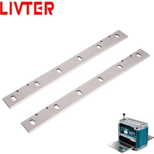 2pcs / set Wood Thickness Planer Blade Woodworking High Speed Steel Hardwood Softwood Flat Blades for LIVTER Planer