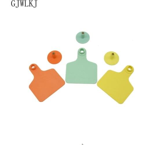 20 sets of high quality TPU cattle ear tags and wordless copper head earrings farm animal identification card animal supplies