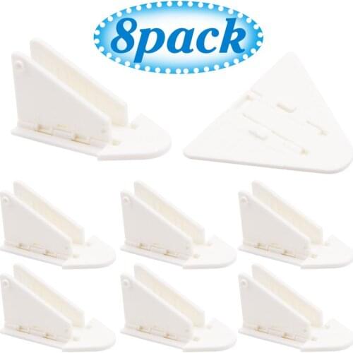 8pcs Sliding Door Lock for Child Safety, Baby Proof Sliding Window Lock with Strong Adhesive Tape for Shutter