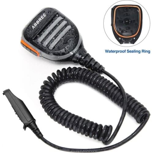 ABBREE New Waterproof Speaker Microphone AR-780 PTT For Baofeng Two Way Radio UV-9R Plus UV-XR Walkie Talkie Radio