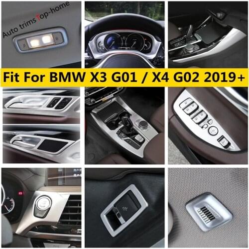 Accessories For BMW X3 G01 2018-2021 X4 G02 2019 - 2021 Reading Light Air AC Window Lift Gear Shift Cover Trim ABS Interior Kit