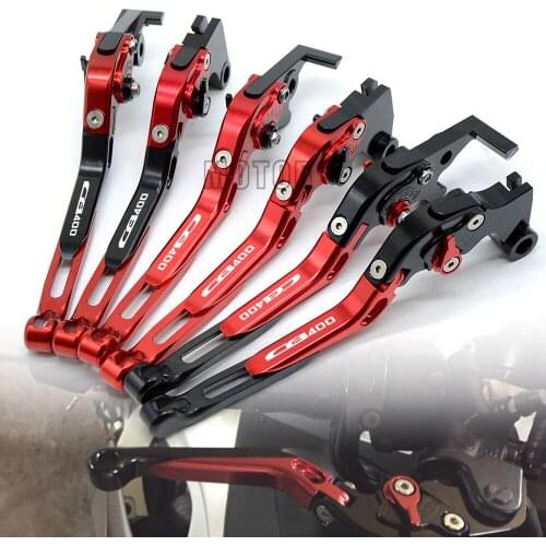 Motorcycle CNC Aluminum Foldable Brake Clutch Levers For Honda CB400 CB-1/CB400F CB400SF CB400 VTEC Adjustable Folding CB 400