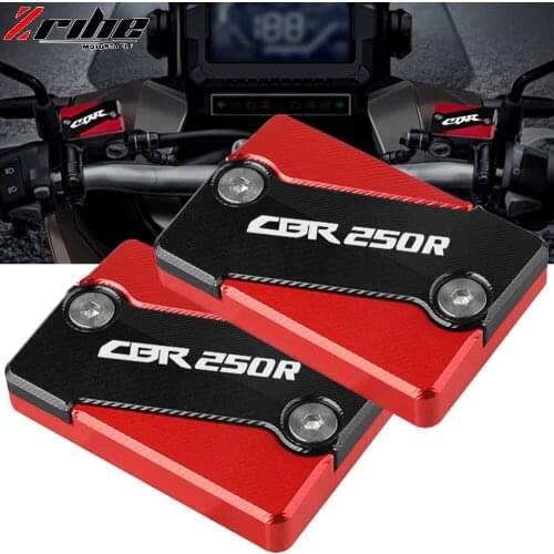 For Honda CBR250R CBR 250R 2010 2011-2013 Motorcycle Aluminum Front Brake Clutch Cylinder Fluid Reservoir Cover Cap With Logo