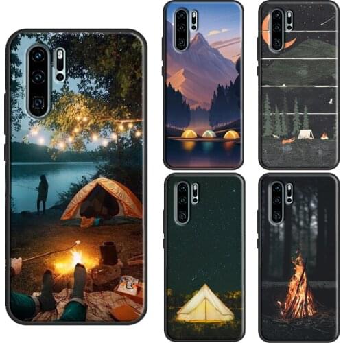 Camping Nature Mountain Case For Huawei P30 Pro P10 P20 P40 Lite P Smart 2019 Z Mate 20 10 Lite 30 Pro TPU Cover