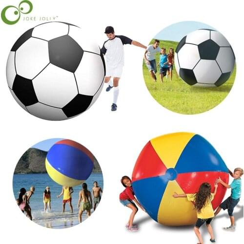 Color Inflatable Beach Ball Pool Toy for Kids Adults Beach Big Football Party Birthday Game Balls Summer Water Toys Gifts YJN