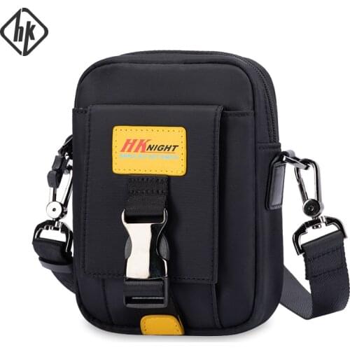 Hk Multi-function Messenger Crossbody Bag Men Shoulder Waist Bags For Man Unisex Casual Mobile Phone bag Wallet Coin Purse