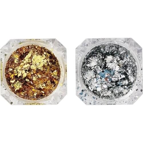 Flakes Glitter Aluminum Foil Sequins Chrome Powder Nails Irregular Sticker Paillettes Art Manicure Decor Accessories LACB01-08