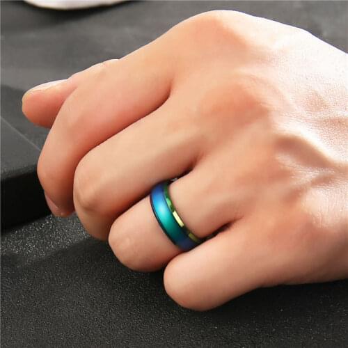 Creative Design Temperature Change Color Mood Ring Hot Sale Jewelry Smart Discolor Rings Best Gift for Friends Drop Shipping