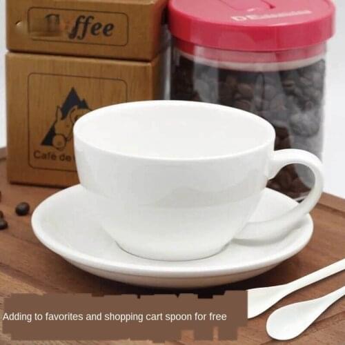 Latte Coffee Cup 300Ml European-Style Ceramic Thickened American-Style Professional Latte Art Coffee Cup & Saucer Set