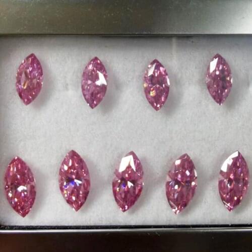 Marquise Moissanites 5x10mm 6x12mm 2ct D VVS Pink High Quality Marquise Brilliant Cut Loose GRA Moissanites Gemstone