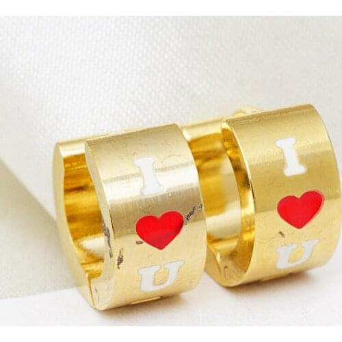 Love Heart Cute Small Hoop Earrings Small Gold Color Earrings for Women Fashion Jewelry Gift 2021 New Earings