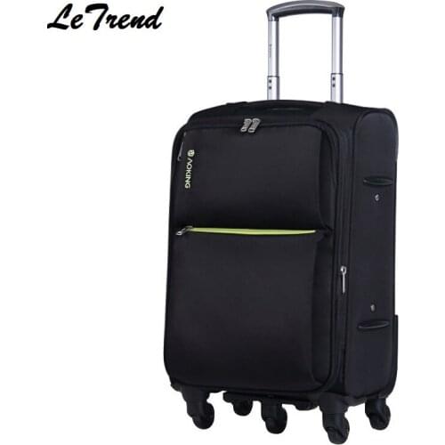 New Waterproof Oxford High Quality Travel Luggage Hand Trolley Men Boarding Suitcase Large Capacity Rolling Luggage