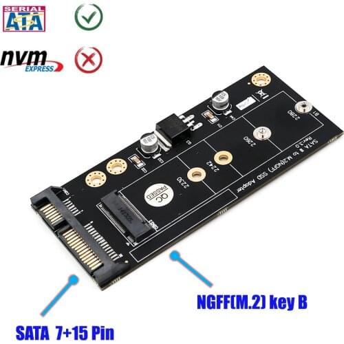 NGFF M.2 KEY B SSD to SATA3 Adapter with 3.5 HDD Cage