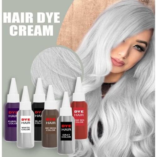 New Smoky Gray Punk Style Light Grey Silver Grandma Gray Hair Dye Color Unisex Color Hair Wax Dye Cream Fashion Hair Color