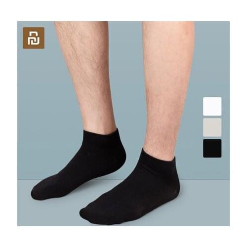 New Youpin 3 pairs of mens basic dry sports boat socks Sweat-absorbent and breathable soft and comfortable