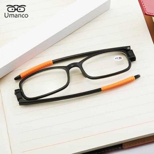 2021 New 360-degree Rotating Folding Reading Glasses Women Men Portable Fashion Ultra-Light Anti-Blue Presbyopia Glasses