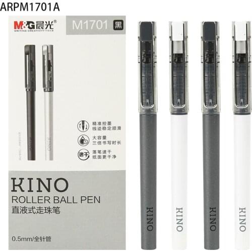 M&g ARPM1701A Straight Liquid Rollerball Pen Quick-Drying Ink Metal Spray Paint Penholder Study Office Stationery Signing Pen