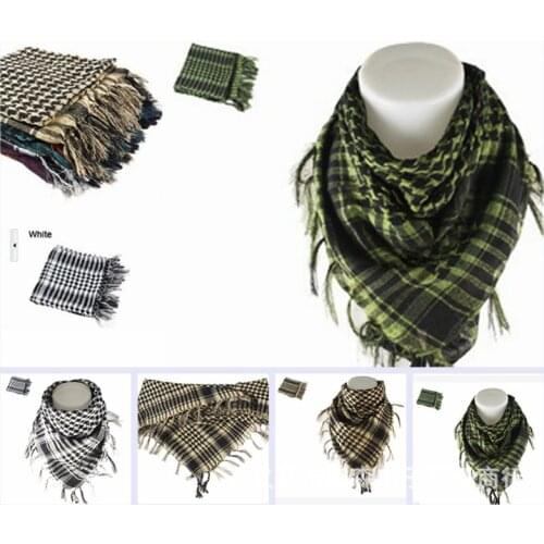 Shemagh Military Scarf Islamic Airsoft Muslim Multifunction Tactical Arabic Keffiyeh Man Wrap Bandana Hijab Palestine Sq303-2