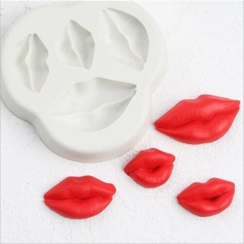 Love Lip Fondant Cake Mold Creative Lips Silicone Cake Decorating Tools Soap Mould Chocolate Mold For Valentines Day