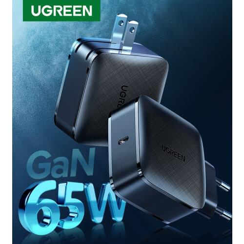 UGREEN 65W GaN Charger Quick Charge 4.0 3.0 Type C Fast Charger for Xiaomi iPhone Tablet USB Charger QC4.0 3.0 Phone Charger