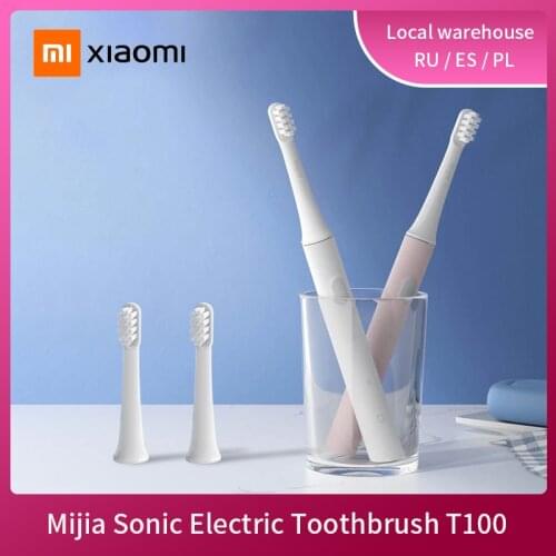 Xiaomi Mijia T100 Sonic Electric Toothbrush Mi Adult Ultrasonic Automatic Tooth Brush USB Rechargeable Waterproof for Brush Head